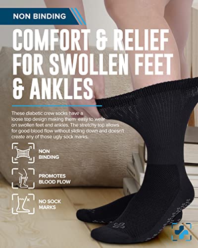 Diabetic Socks for Men and Women | Non Slip Socks Mens | Gripper Socks for Men