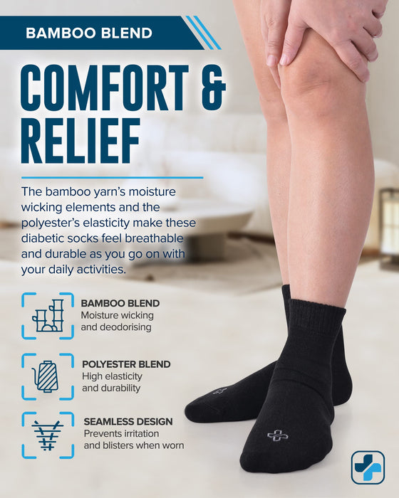 Doctor's Select Bamboo Diabetic Socks Women & Men | Bamboo Socks Womens