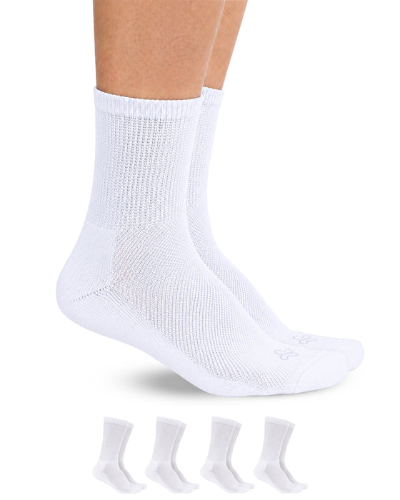 Doctor's Select Diabetic Socks for Men - 4 Pairs Crew Diabetic Neuropathy Socks for Men | Diabetic Socks for Men 9-12
