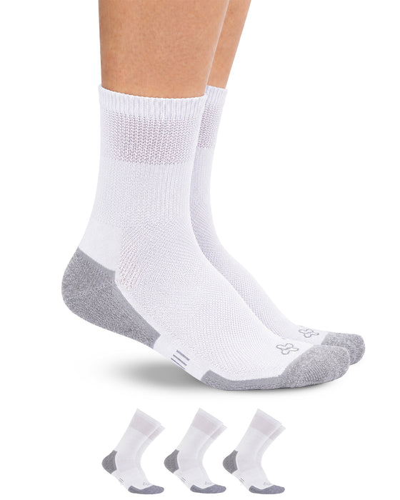 Doctor's Select Bamboo Viscose Diabetic Socks for Men - 3 Pairs Crew Diabetic Neuropathy Socks for Men | Mens Diabetic Socks