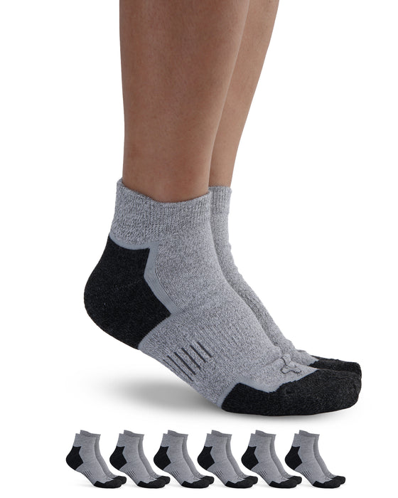Doctor's Select Bamboo Viscose Diabetic Ankle Socks for Men & Women - 6 Pairs, Viscose Bamboo Socks Woman, Low Cut, Non Binding