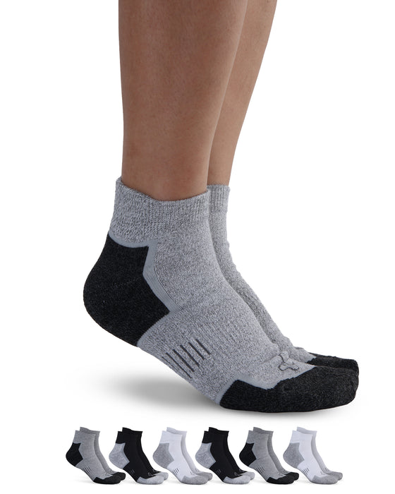 Doctor's Select Bamboo Viscose Diabetic Ankle Socks for Men & Women - 6 Pairs, Viscose Bamboo Socks Woman, Low Cut, Non Binding