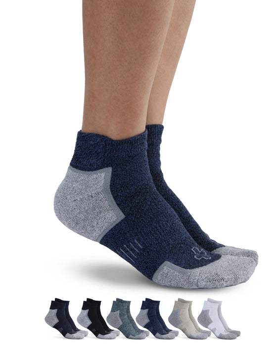 Doctor's Select Bamboo Viscose Diabetic Ankle Socks for Men & Women - 6 Pairs, Viscose Bamboo Socks Woman, Low Cut, Non Binding