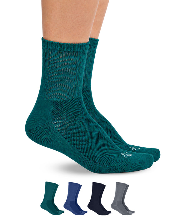 Doctor's Select Diabetic Socks for Men - 4 Pairs Crew Diabetic Neuropathy Socks for Men | Diabetic Socks for Men 9-12