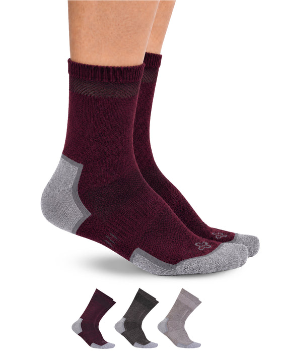 Doctor's Select Bamboo Viscose Diabetic Socks for Men - 3 Pairs Crew Diabetic Neuropathy Socks for Men | Mens Diabetic Socks