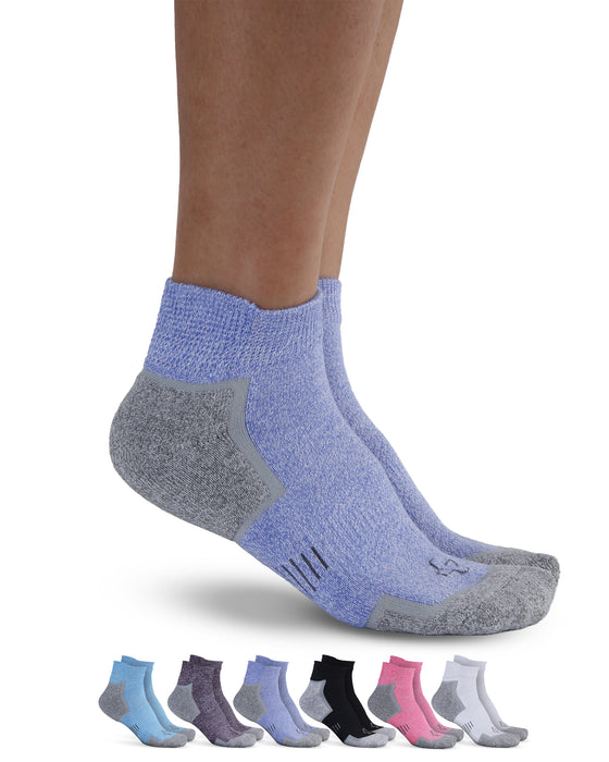 Doctor's Select Bamboo Viscose Diabetic Ankle Socks for Men & Women - 6 Pairs, Viscose Bamboo Socks Woman, Low Cut, Non Binding