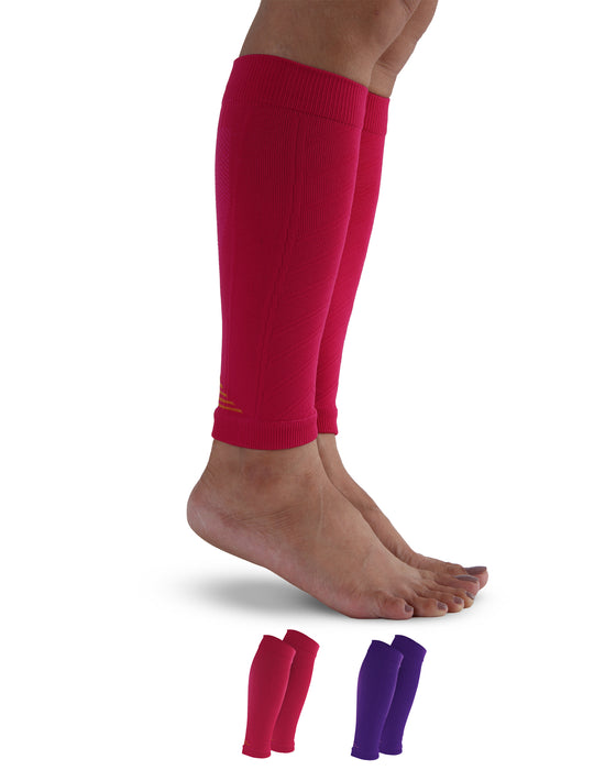 Doctor's Select 2 Pairs Copper Calf Compression Sleeve - Leg Compression Sleeves for Women & Men, Shin Splint Relief