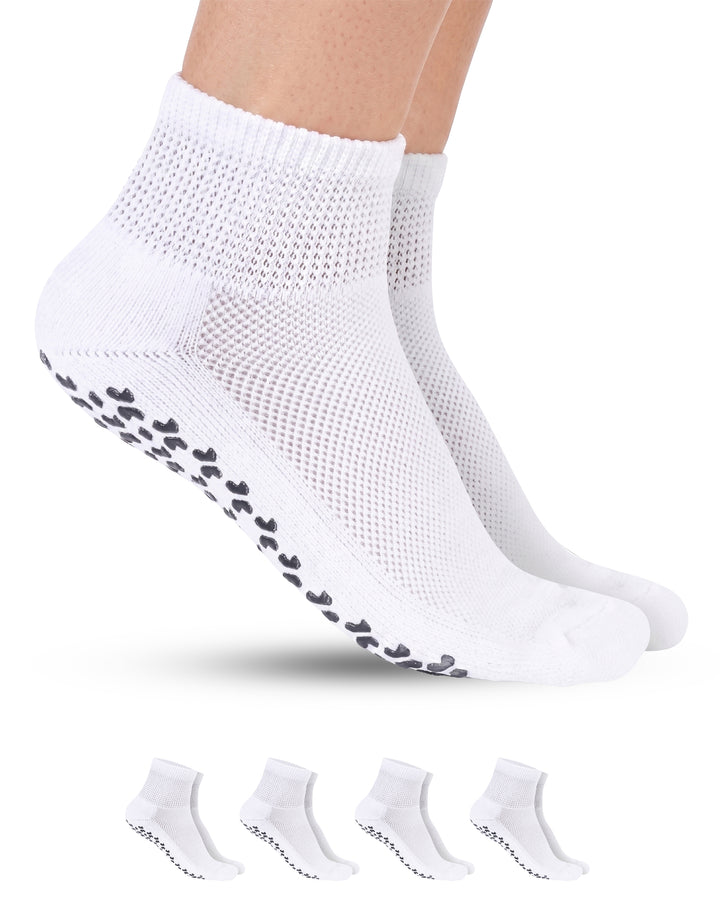 Diabetic Ankle Socks with Grippers for Men and Women | Non Binding Socks Women