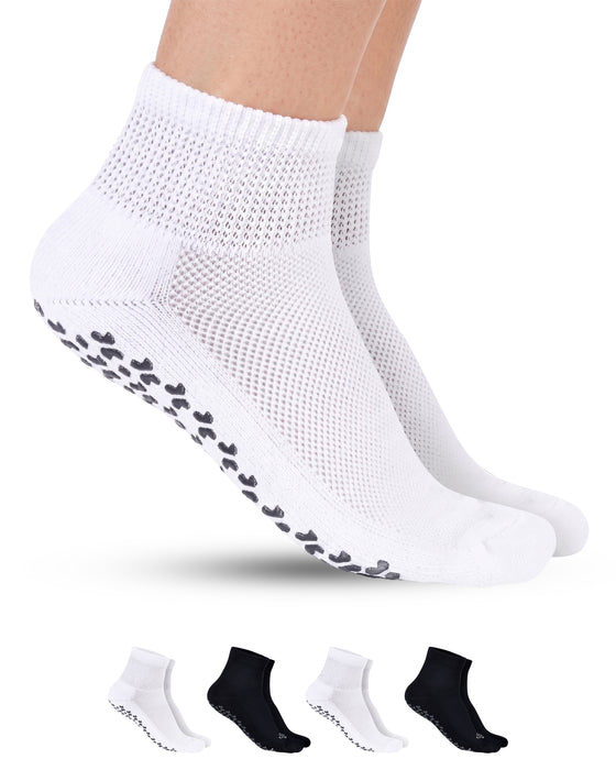 Diabetic Ankle Socks with Grippers for Men and Women | Non Binding Socks Women