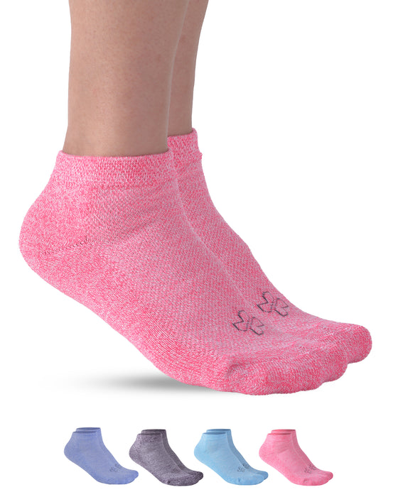 Doctor's Select Bamboo Diabetic Socks Women & Men - 4 Pairs Ankle Bamboo Socks Womens