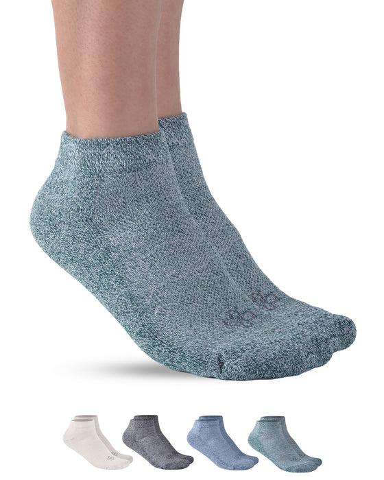 Doctor's Select Bamboo Diabetic Socks Women & Men - 4 Pairs Ankle Bamboo Socks Womens