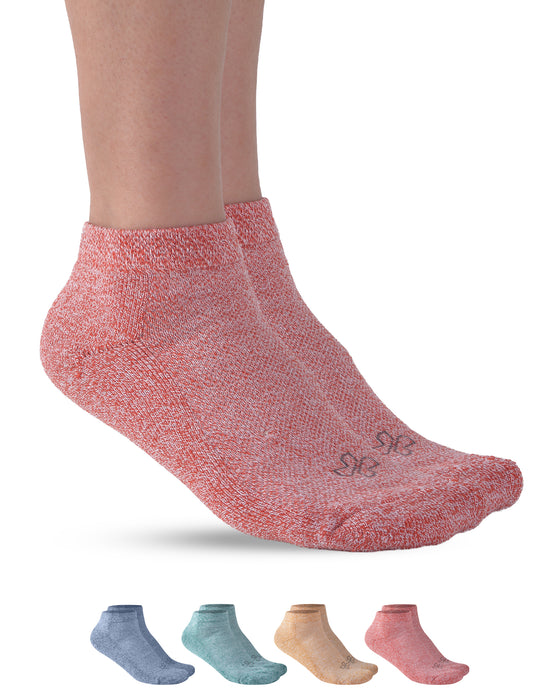 Doctor's Select Bamboo Diabetic Socks Women & Men - 4 Pairs Ankle Bamboo Socks Womens