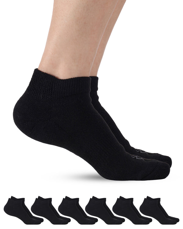 Doctor's Select Viscose Bamboo Ankle Diabetic Socks for Women and Men - 6 Pairs | Super Soft, Non Binding, Loose Wide Top