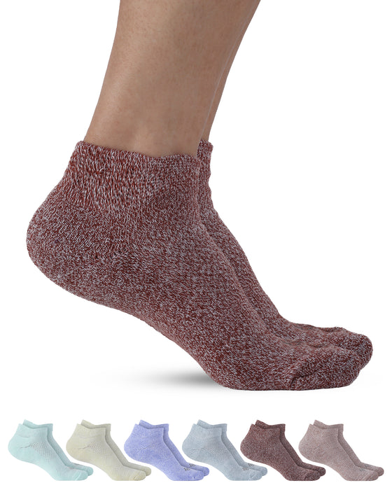 Doctor's Select Viscose Bamboo Ankle Diabetic Socks for Women and Men - 6 Pairs | Super Soft, Non Binding, Loose Wide Top