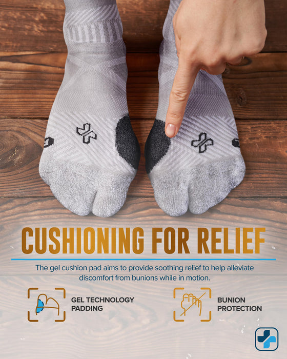 Doctor's Select Bunion Socks for Women and Men - 2 Pairs | Bunion Relief Socks with Copper and Bamboo Viscose | Toe Separator