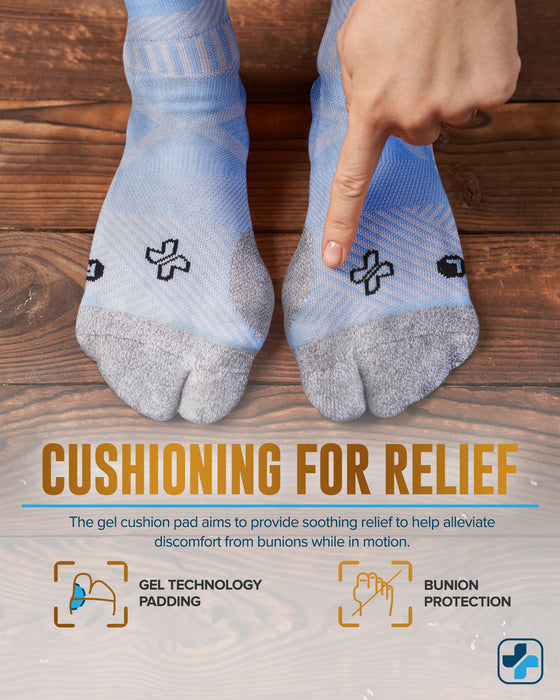 Doctor's Select Bunion Socks for Women and Men - 2 Pairs | Bunion Relief Socks with Copper and Bamboo Viscose | Toe Separator