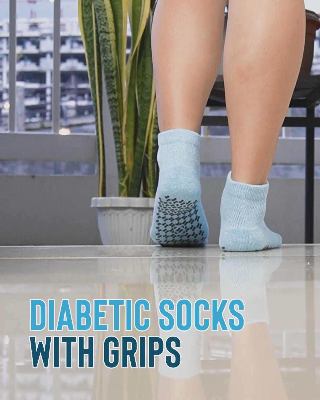 Diabetic Ankle Socks with Grippers for Men and Women | Non Binding Socks Women