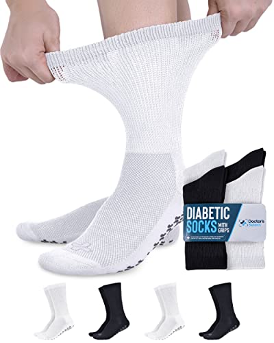 Buy Diabetic Slipper Socks With Grip Soles Womens White Size 9 To