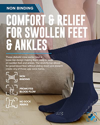 Diabetic Socks for Men and Women | Non Slip Socks Mens | Gripper Socks for Men