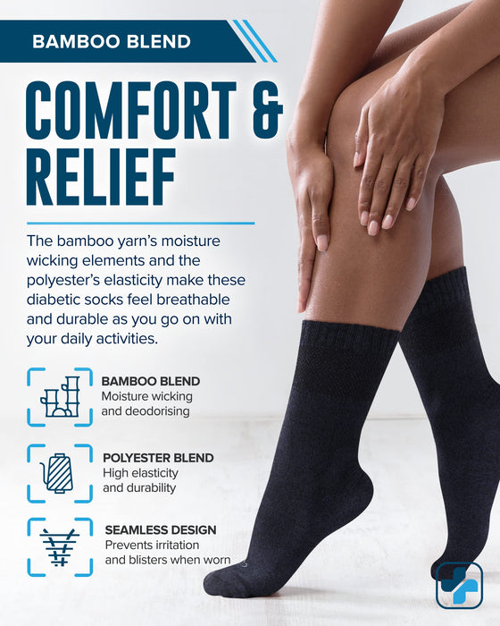 Doctor's Select Bamboo Diabetic Socks Women | Diabetic Socks for Women