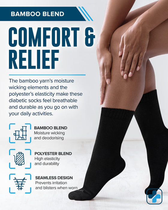 Doctor's Select Bamboo Diabetic Socks Women | Diabetic Socks for Women