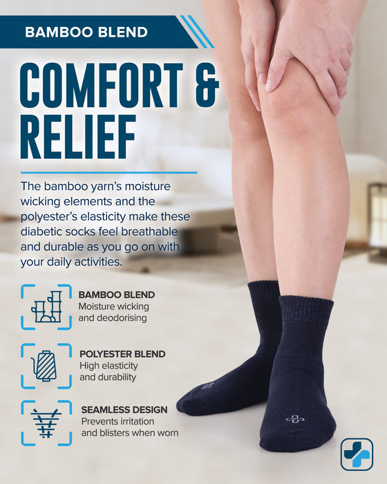 Doctor's Select Bamboo Diabetic Socks Women & Men | Bamboo Socks Womens