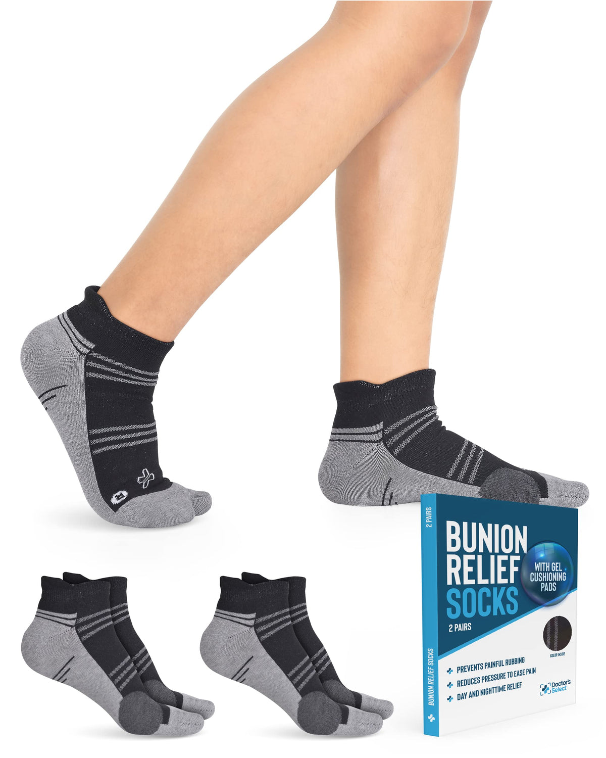 Doctor's Select Bunion Relief Socks  Compression Bunion Corrector Soc —