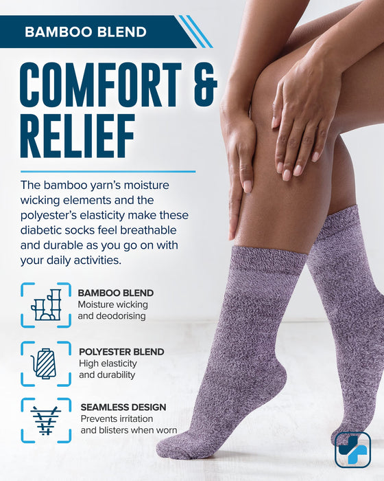 Doctor's Select Bamboo Diabetic Socks Women | Diabetic Socks for Women